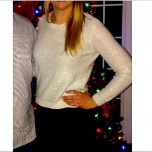 A.N.A. Sparkling holiday top